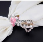 Inel elegant pentru esarfa din metal Cod PIMS009AA Argintiu cu perla